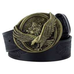 Spread Your Wings And Fly Eagle Buckle Genuine Leather Belt For Man