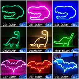 LED Neon Light Sign Strip New 189 Styles Wall Art Lamp Nightlight LOVE Heart Animal Cat Figure Model Decor Room Shop Xmas Gift