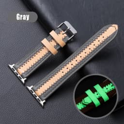 Luminous+Leather strap For Apple watch band 44mm 40mm 38mm 42mm 40 44 mm Unique Trend watchband bracelet iWatch serie 6 5 4 3 se