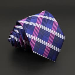 New Men's Classic Plaid Tie Luxury Stripe 8cm Jacquard Necktie All-Match Cravat For Business Wedding Party Daily Wear Accessory