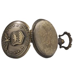 Retro Bronze Air Force Eagle Stars United State Quartz Antique Pendant Chain Pocket Watch Military Souvenir Gifts for Men Women