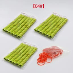 18pcs/set Extra Long Hair Rollers with Rubber Bands Cold Perm Rods Hair Root Curler Bars Clip Curling Hairdressing Supplies 1546