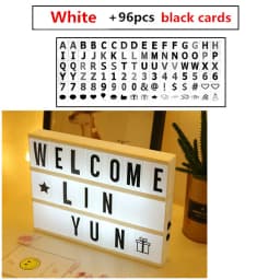 LED Combination Night light Holiday Lights USB AA Battery Box DIY Letters Symbol Cards Decoration Lamp Message Board Lightbox