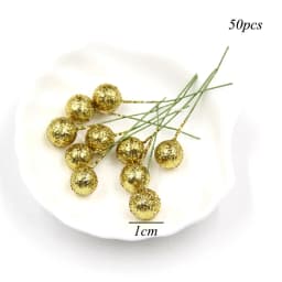 1Pack Fake Christmas Tree Pine Branches Xmas Berries For Christmas Tree DIY Wreath Decorations Noel Table Ornaments Kids Gifts