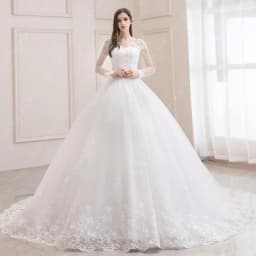 Best Selling 2024 Long Sleeve V Neck Lace Wedding Dress 2026 Vintage Bride Bridal Ball Gown Modest Wedding Dresses Customized