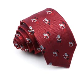 Christmas Ties For Men Red Green Blue Printed Festival Theme Party Gift Xmas Tree Santa Snowflake Slim Necktie For Man Accessori