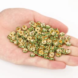 50pcs Brass Crystal Rhinestone Spacer Beads 4/6/8mm Gold Silver AB Color Rondelle Jewelry Makings Findings Bracelet Accessories
