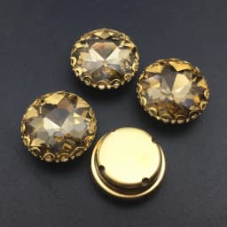 All size round glass Crystal Gold base lacy claw flower flat top shape Sew on rhinestone wedding dress bags shoes decoration diy