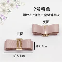 Women's single shoe Rhinestone bow cloth flower shoe surface decoration suede ladle shoes paste shoe repair accessories