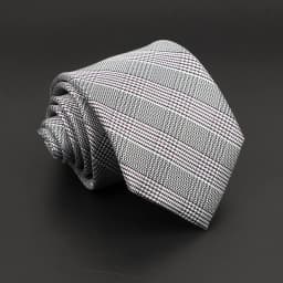 New Men's Classic Plaid Tie Luxury Stripe 8cm Jacquard Necktie All-Match Cravat For Business Wedding Party Daily Wear Accessory