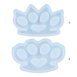 Crystal Epoxy Resin Mold 4 Cavity Knuckle Dusters Casting Silicone Mould DIY Crafts Self-Defense Making Tools