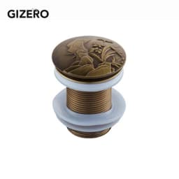 Bathroom Basin Sink Pop Up Drain Antique Brass Carved Waste Stopper Clic-clac Waterlet Vanity Sink Waste Drainer ZR2023