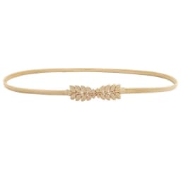 Gold Silver Elastic Belt For Women Flower Leaf Ladies Waist Belts For Dresses Stretch Skinny Metal Female Belt elastische riem