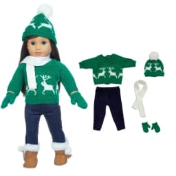 2023 Christmas Sweater Set Fit For American Girl Doll 18 Inch Doll Clothes , Shoes are not included.