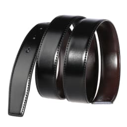 3.4cm Wide Double-sided Cow Reversible Leather Pin Buckle Belt Without Buckle For Men Personality Men Belt With Holes