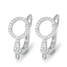 New DIY Earrings Clasps Hooks for Woman Handmade Jewelry Making Accessories Gold Color Brass Zircon Earrings Hook