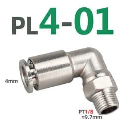PL brass nickel-plated metal pneumatic connector 1/8" 1/4" 3/8" 1/2" external thread hose air compressor high pressure connector
