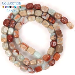 5x5x7mm Natural Stone Sea Sediment Jaspers Flat Irregular Turquoises Loose Beads For Jewelry Making DIY Bracelet Accessories