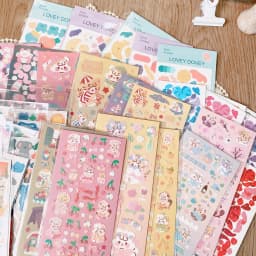 SKYSONIC 2/4/5/6/8pcs/10pcs Full Set Series Decorative Stickers Idol Card Album Scrapbooking Sticker Korean Stationery Suppliers