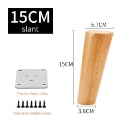 KAK 4pcs Solid Wood Furniture Leg Table Feets Wooden Cabinet Table Legs Fashion Furniture Hardware Replacement for Sofa Bed