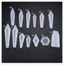 Quartz Shard Silicone Mold Crystal Point Mould Epoxy Resin Pendant UV Resin Craft Supplies UV Resin Epoxy Mold DIY Jewelry 1PC