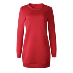 Customizable Basic Long Hoodies Sweatshirts Dress Round Neck Pull Fall 2021 Autumn Dress adies Work Wear Sudaderas Mujer Dresses