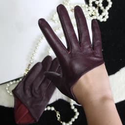 Sunscreen Gloves Women's Single Genuine Leather Half-palm Gloves Real Sheepskin Stage Show Driving gloves No Lining
