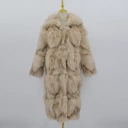 Ppink java QC19036 real fur coat women winter fashion jacket long coat real fox fur fur coat new available hot sale