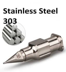 Split Stainless Steel 303 Precision Tapered Dispensing Tip (because of "split", you have to buy the Tip and the Hub separately)