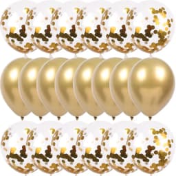 20pcs Gold Confetti Balloons Set Metallic Chrome ballon Birthday Party Wedding Decoration Anniversary Globos Baby Shower Balloon