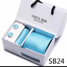 Brand 100% Silk Ties Gift box Office Men Classic Party Wedding striped 7.5cm Silk Wedding Floral Tie Necktie Handkerchief Set