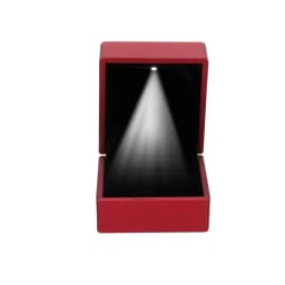 Engagement Ring Box Earrings Jewelry Ring Box Case with LED Lighted up for Proposal Engagement Wedding Gift