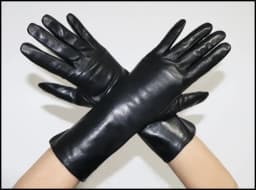 Women's Long Natural Leather Gloves Long Thick Thin Touch Screen High-end Sheepskin Gloves Winter Warm Leather Sleeve New Style