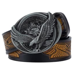 Spread Your Wings And Fly Eagle Buckle Genuine Leather Belt For Man