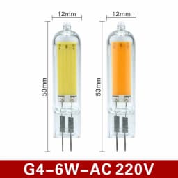 10pcs/lot G4 G9 LED Light Bulb 3W 6W 220V Dimmable COB Glass LED Lamp Replace 40W 60W Halogen Bulb for Pendant Light Chandelier