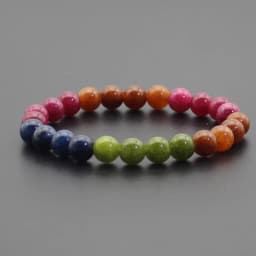 Chakra Quartz Crystal Agate Bracelet Men 8mm Natural Stone Lava Tiger Eye Black Onyx Healing Beaded Yoga Bangle Women Jewelry
