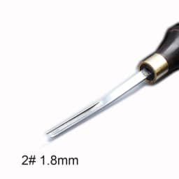 Leather Edge Cutter Beveller Beveling Skiving Knife Steel Sharper 0.6/0/7/1/3/1.8mm Ebony Handle Leather Craft Trimming Tool