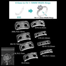 4pcs/lot Guard Tightener Reducer Resizing Tool Transparent Spiral Based Ring Tools Spring Coil Ring Size Adjuster For Jewelry