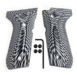 1pair G10 Grips 92fs Grips , 92 Fs, M9, 92a1, 96a1, Full Size Gun Grips with Screws , Sunburst Texture