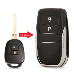 jingyuqin 2/3/4 BT Modified Remote Flip Car Key Shell For Toyota CAMRY Corolla YARIS Vios Prado TOY43 Blade Fob Case Replacement