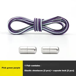 Colourful No Tie Shoe laces Round Shoelaces for Sneakers Elastic Laces without ties Kids Adult Quick Shoe lace Rubber Bands