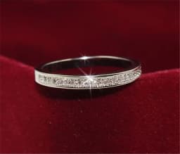 2020 New Promise Ring Real 925 Sterling Silver AAAAA Cz Stone Statement Party Wedding Band Rings for women Engagement Jewelry