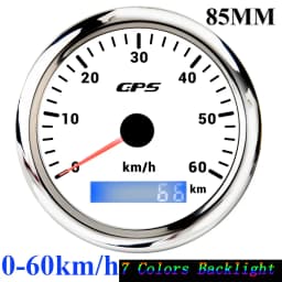 85mm GPS Speedometer Odometer Gauge 0-120MPH 160MPH 120KMH 200kmh with 7Colors Backlight For Car Boat Motorcycle Truck 12V/24V
