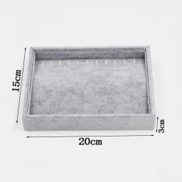 Handmade DIY Jewelry Box Drawer Storage Organizer Gray Soft Velvet Jewellery Earring Necklace Pendant Bracelet Tray 9 Options