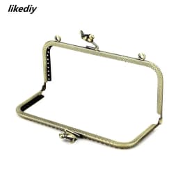 10 Pcs/Lot 15 CM Antique Bronze Square Bird Bead Metal Purse Frame Carved Kiss Clasp DIY Bag Accessory