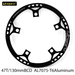 Chainring Litepro 130BCD 47/53/56/58T BMX Chainring Folding Bicycle Chainwheel Protector Bike Crankset Tooth Folding Bike Parts