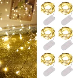 Waterproof Fairy Light Mini CR2032 Battery Powered Copper Wire String Lamps Garland Christmas Party Lighting Decoration