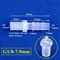 5~200pcs G1/8 1/4 Thread To 2.8~12mm PP Pagoda Direct Connector Aquarium Tank Air Pump Adapter Irrigation System Pipe Hose Joint