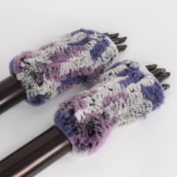 New Women 100% Real Genuine Knitted Rex Rabbit Fur Mittens Winter Warm Lady Real Fur Fingerless Gloves Handmade Knit Fur Mitten