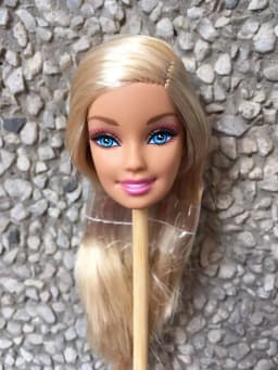 Lovely Princess Bald Head DIY Planting Long Soft Hair Doll Head Belle Snow white Baby Girl Favorite Princess Doll Part